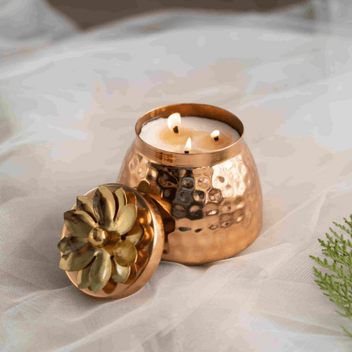 Rose Gold Handi Candle - Patchouli & Cedarwood