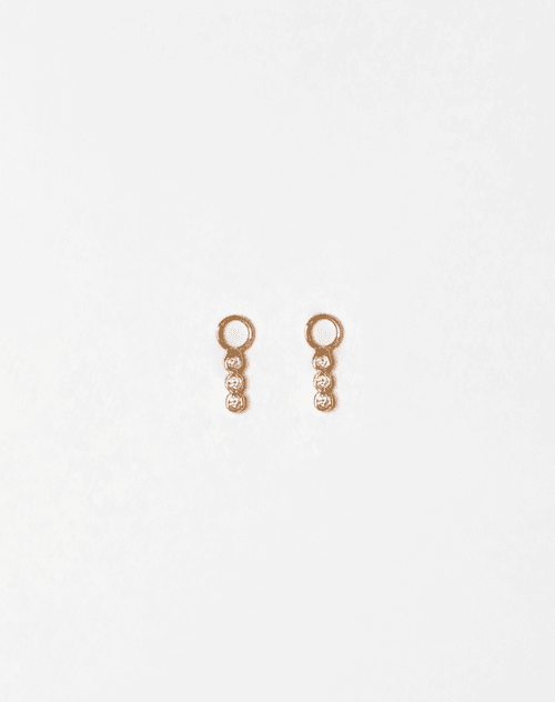 Three Bar Diamond Hoop Earrings Set