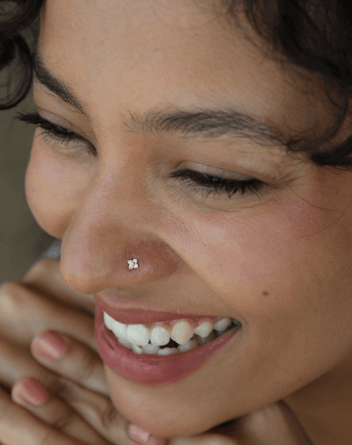 Flower Diamond Nose Ring