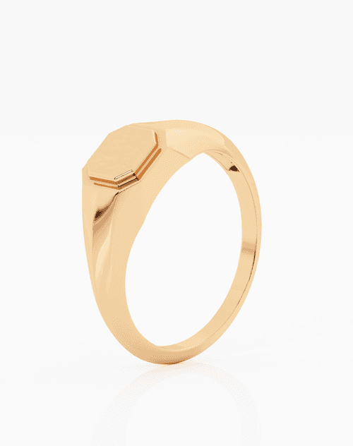 Octagon Signet Ring