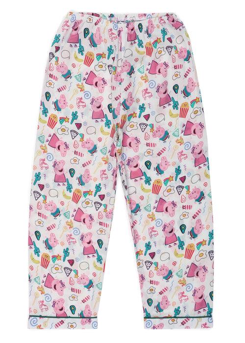 Peppa Mix Print Long Sleeve Kids Night Suit