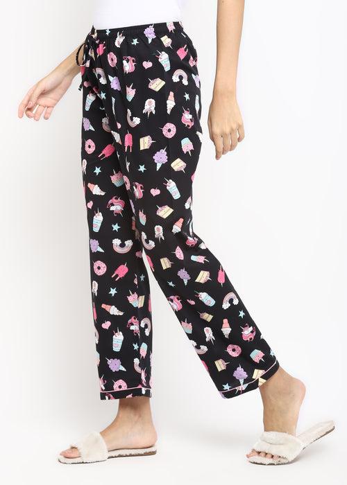 Black Unicorn Women's Pyjama Bottoms