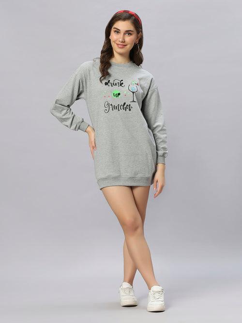 “Drink Up Grinches” Sweatshirt Dress