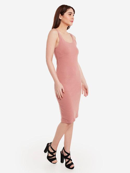 Peach Bodycon Dress