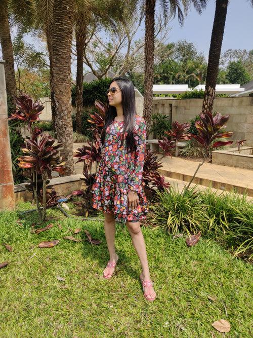 Floral Abstract Shift Dress