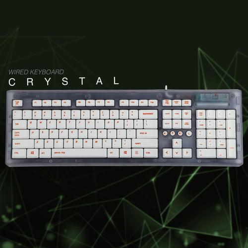 New Arctic Fox Crystal Wired Keyboard