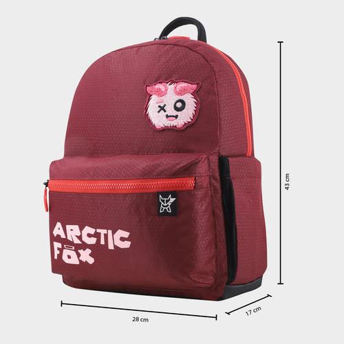 Arctic Fox Puff Tawny Port School Backpack for Boys and Girls