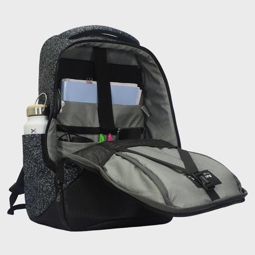 Arctic Fox Alarm Anti-Theft Glitch Black Laptop bag and Backpack