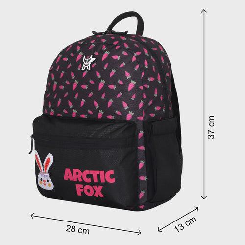 Arctic Fox Bunny Orange School Backpack for Boys and Girls