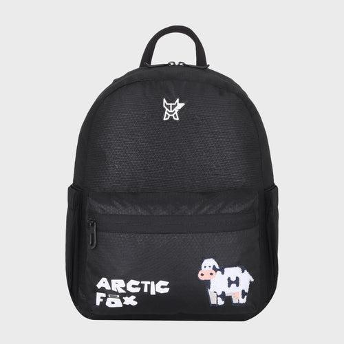 Arctic Fox Zoo Black School Backpack for Boys and Girls