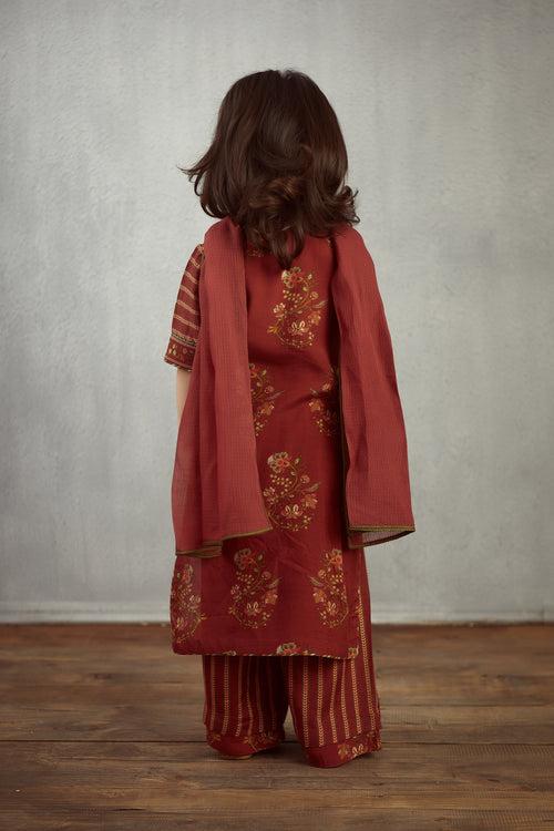 RTS - Gudhal Barkha Kurta Set