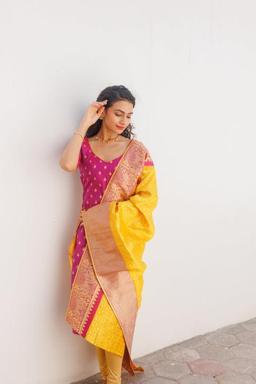 IMD - Aakruti Magenta & Yellow