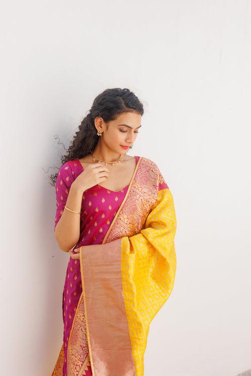 IMD - Aakruti Magenta & Yellow