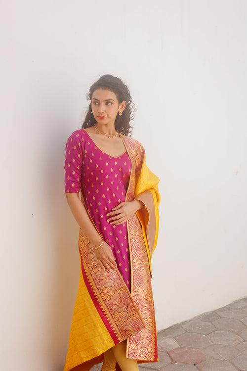 IMD - Aakruti Magenta & Yellow