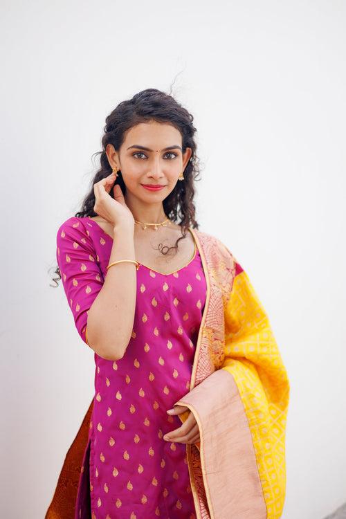 IMD - Aakruti Magenta & Yellow