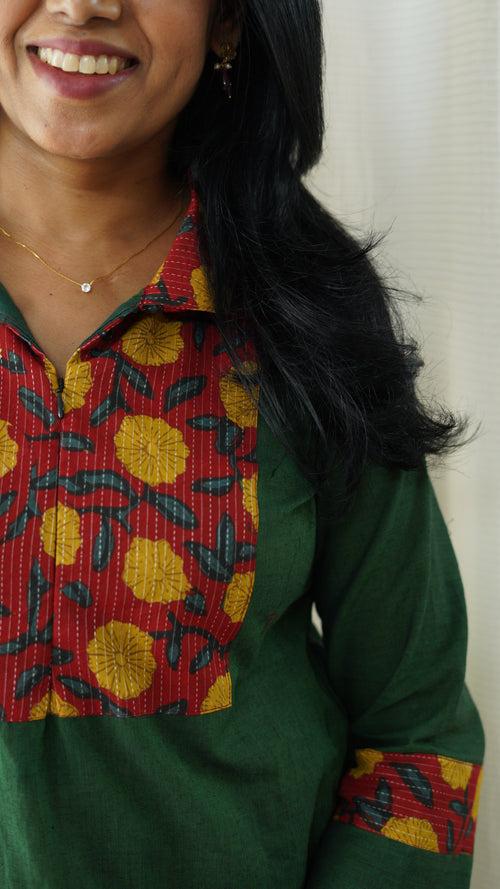 Charvi Green Kurti