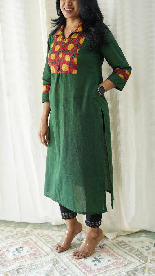 Charvi Green Kurti