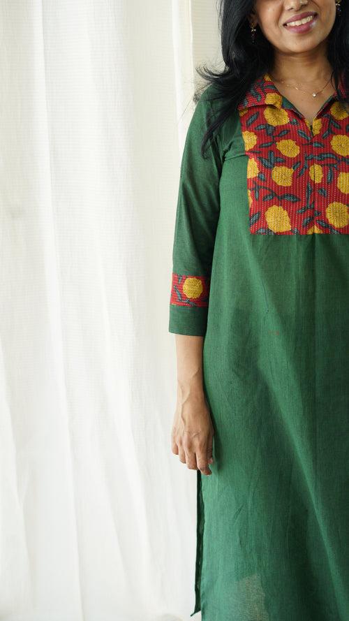 Charvi Green Kurti