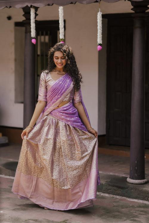 IMD - Insya Lilac Banaras Halfsaree