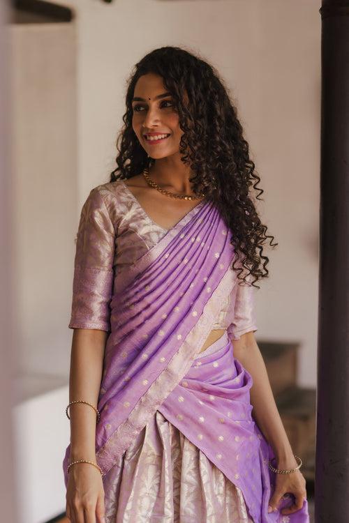 IMD - Insya Lilac Banaras Halfsaree