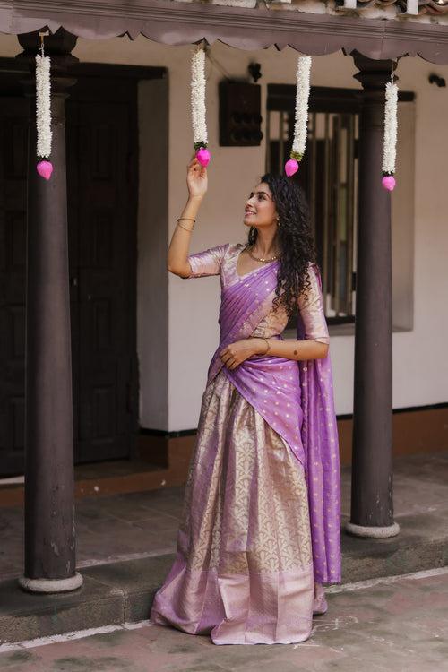 IMD - Insya Lilac Banaras Halfsaree