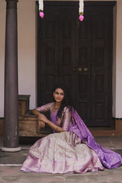 IMD - Insya Lilac Banaras Halfsaree