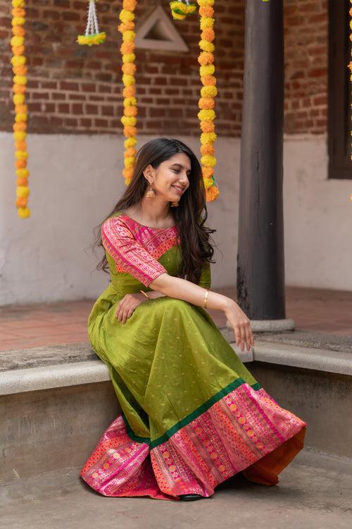 Srushti Green Maxi Dress