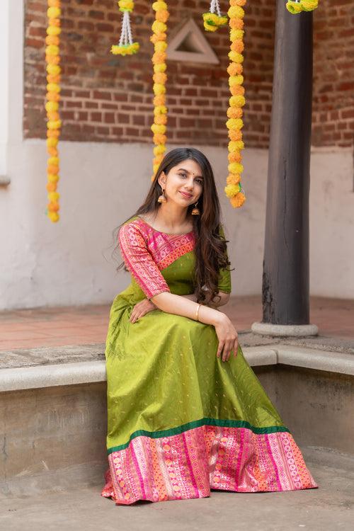 Srushti Green Maxi Dress