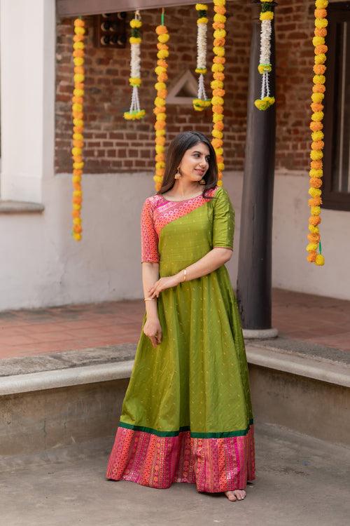 Srushti Green Maxi Dress