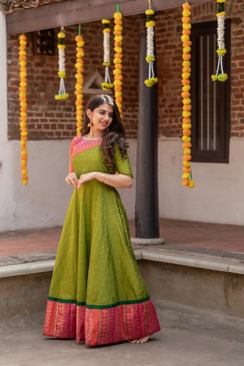 Srushti Green Maxi Dress