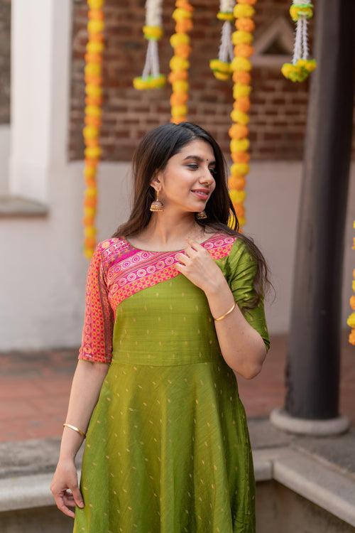 Srushti Green Maxi Dress