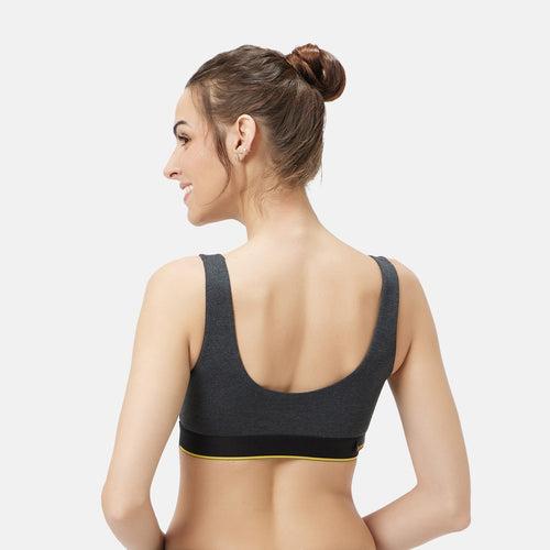 24/7 Slip On Bra- Charcoal Melange