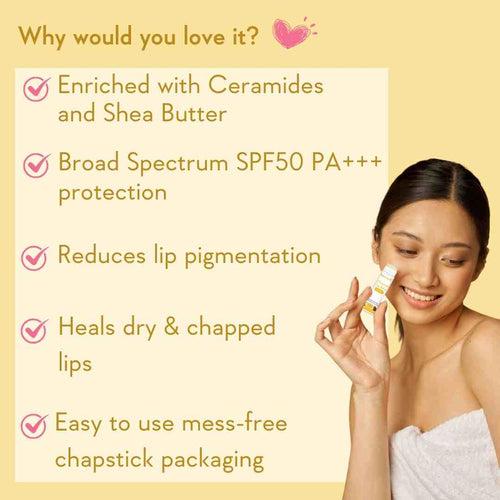 Ceramide Lip Balm with SPF 50 PA+++ (Untinted)