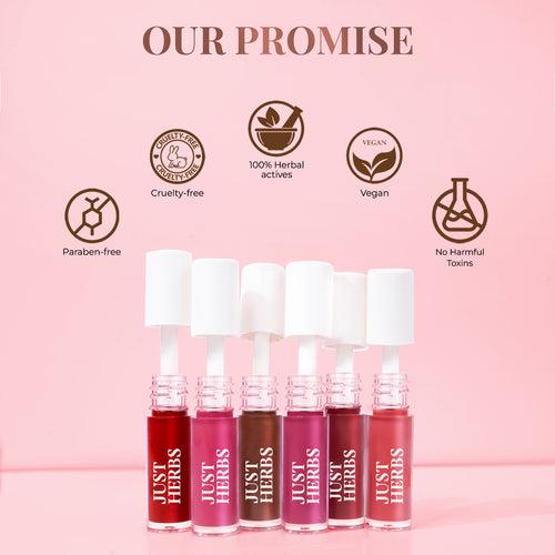 Herb Enriched Matte Liquid Lipstick Kit (Deeps & Reds) : Set of 5