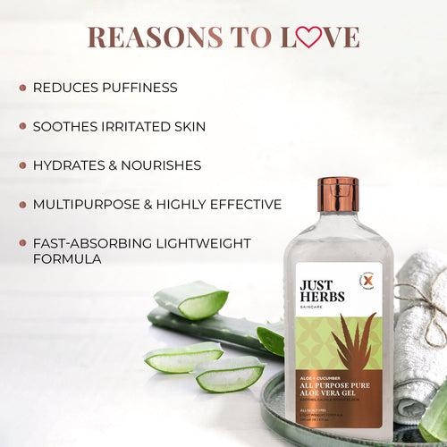 All Purpose Pure Aloe Vera Gel with Aloe & Cucumber - 300 ml