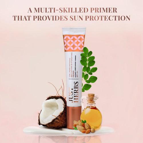 3 In 1 Pore-Refining, Mattifying & Hydrating Primer SPF 15+ - Just Herbs