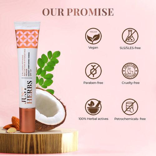 3 In 1 Pore-Refining, Mattifying & Hydrating Primer SPF 15+ - Just Herbs