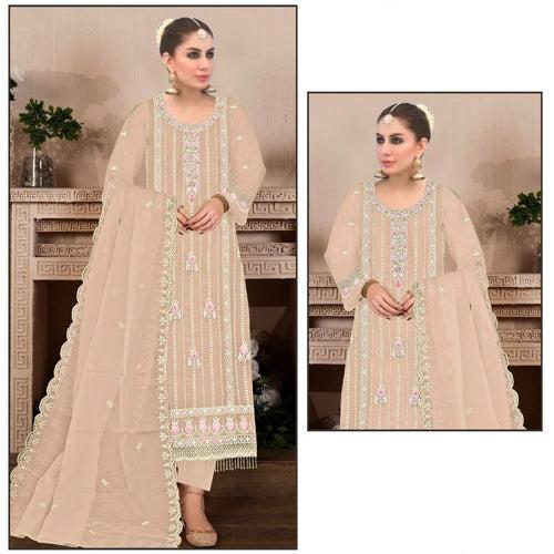 High-End Exclusive Semi Stitched Designer Salwar Kameez