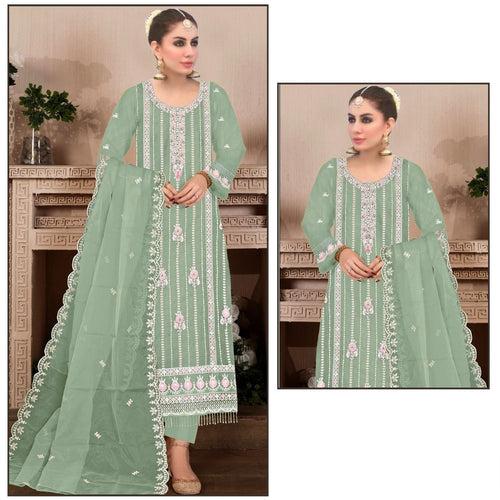 High-End Exclusive Semi Stitched Designer Salwar Kameez