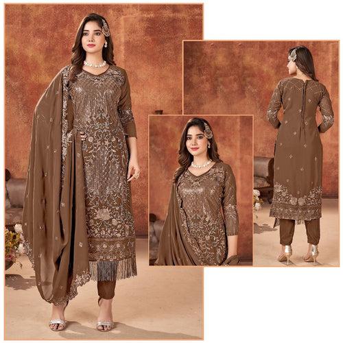 Top Designer Exclusive Semi Stitched Salwar Kameez