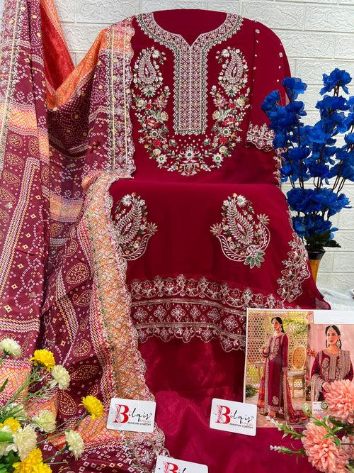 Bil17-C Heavy Georgette Designer Heavy Embroidered Party Wear Pakistani Salwar Suit