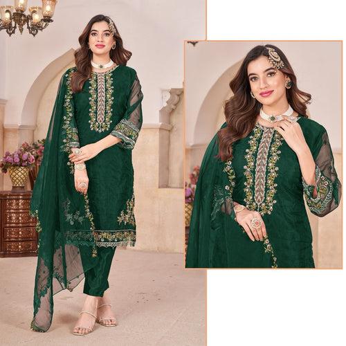 Semi Stitched Pakistani Salwar Kameez - Designer Edition