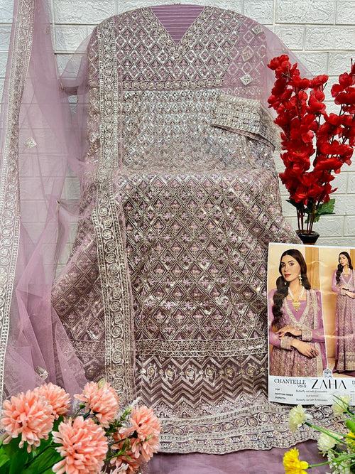 Ethnic Stylish Embroidered Party Wear Gown