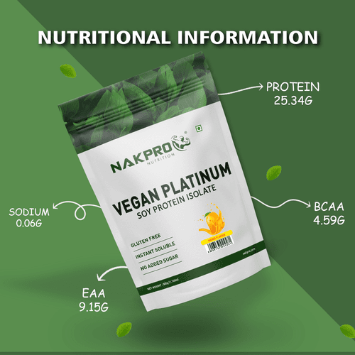 NAKPRO NUTRITION VEGAN PLATINUM SOY PROTEIN ISOLATE