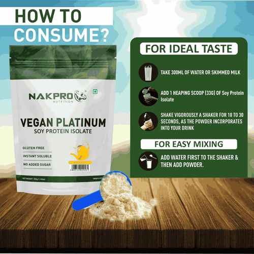 NAKPRO NUTRITION VEGAN PLATINUM SOY PROTEIN ISOLATE