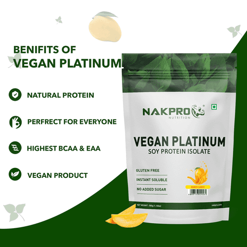 NAKPRO NUTRITION VEGAN PLATINUM SOY PROTEIN ISOLATE