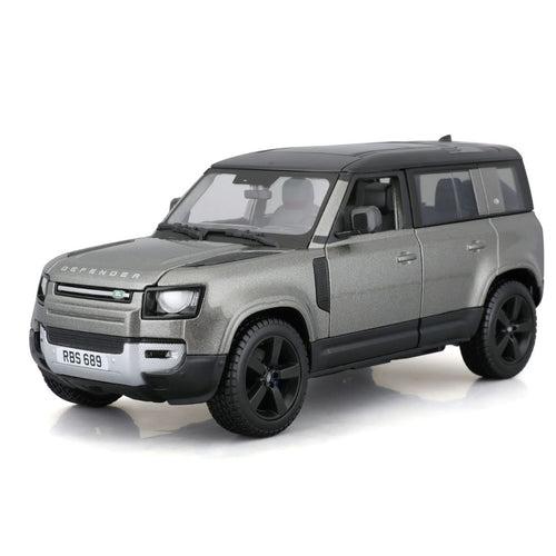 2022 Grey Land Rover Defender 1:24 Scale Die-Cast Car by Bburago