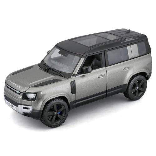 2022 Grey Land Rover Defender 1:24 Scale Die-Cast Car by Bburago