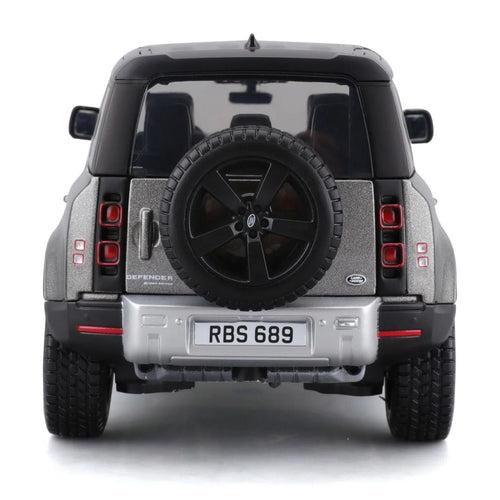 2022 Grey Land Rover Defender 1:24 Scale Die-Cast Car by Bburago