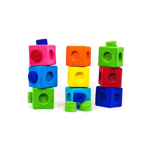 Soft 3D Building Blocks For Babies-  velvet